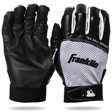 Imagem de Franklin Sports Luvas de Rebatedor de Tebol Juvenil – Youth Flex – Luvas de Rebatedor para Tebol, Beisebol, Softball – Preto/Branco – Extra Pequeno (21205F0)