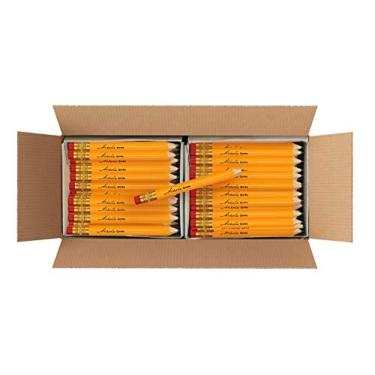 Imagem de Nikola Works Mini lápis de golfe com borrachas – 192 unidades – clássico pré-afiado #2 HB American Pew Pencils padrão hexagonal pacote a granel