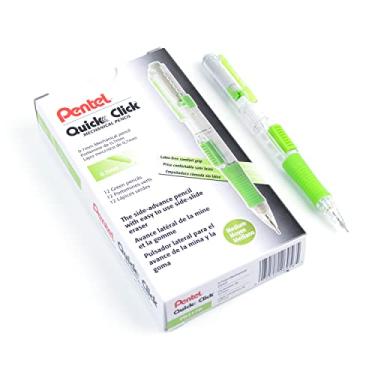 Imagem de Pentel Lapiseira Quickclick (0,7 mm), tubo verde, caixa com 12 lápis (PD217D)