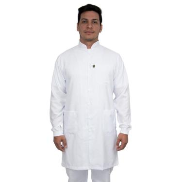 Imagem de Jaleco Masculino Gola Padre com Punho