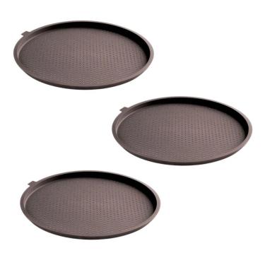 Imagem de Kit 03 Forma Assadeira Tapete Silicone Pizza Redonda 34,5cm