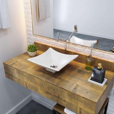 Imagem de Kit Cuba L30 com Válvula 1`` (2,6cm) + Sifão Pvc + Flexível Bege