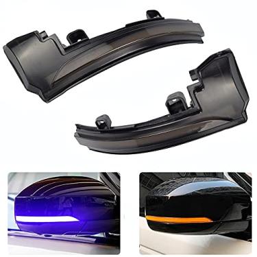 Imagem de Indicador luminoso de LED dinâmico espelho lateral para Land Rover Discovery LR4 Range Rover Sport Evoque MK IV 2013 2014 2015 2016 2017 2018 (azul-amarelo)