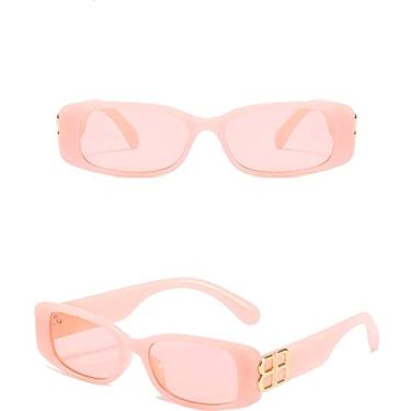 Imagem de Óculos retangulares olho de gato de luxo designer masculino feminino óculos de sol vintage decorativos para condução de carro, C1, China