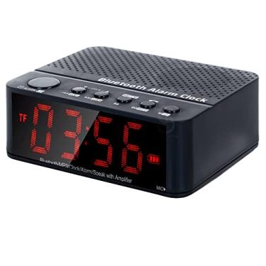 Imagem de Rádio Relógio Le-674 Preto Despertador Digital Fm Bluetooth