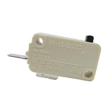 Imagem de 10 peças microinterruptor de microondas de três pinos, interruptor de porta de micro-ondas W-15-102C 202C 302C (W-105-302C)