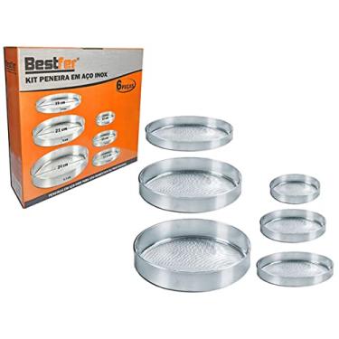 Imagem de Kit Peneira em Aço Inox com 6 peças