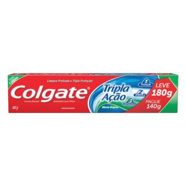 Imagem de Creme Dental Colgate Tripla Ação Menta Original Anticárie Com Flúor 180g COLGATE