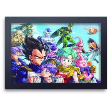 Quadro decorativo emoldurado Dragon Ball Z Goku Anime Desenho para quarto  sala em Promoção na Americanas