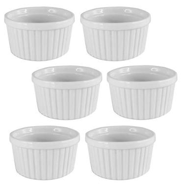 Imagem de Conjunto 6 Ramequim 100ml Ramekin Tigela Forno Porcelana 285 - Laine C