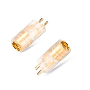 Imagem de okcsc 1 par MMCX fêmea (cabo de contato) para 0,78 mm 2 pinos macho (fone de ouvido de contato) Integração de moldagem por injeção, conversor de qualidade de som original, adaptador de plugue banhado a ouro reto/transparente