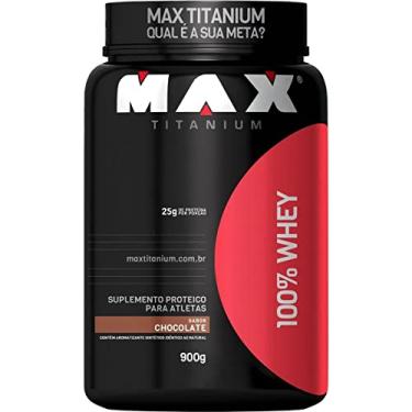 Imagem de 100% Whey Protein - Chocolate - Max Titanium, 900 G