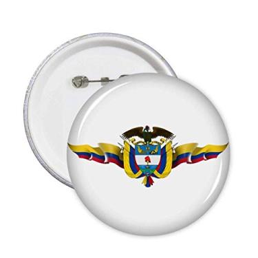 Imagem de Emblema nacional bandeira da Colômbia dos Estados Unidos broches emblema botão decoração acessório 5 peças