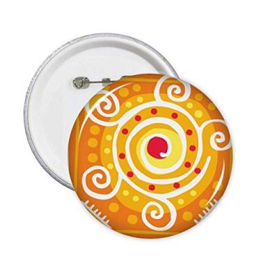 Imagem de Totems México Volume Laranja Alfinetes de Civilização Antiga Emblema Botão Decoração Acessório 5 peças