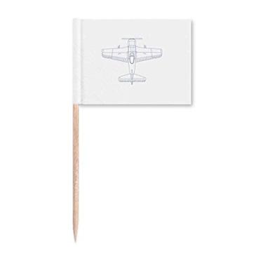 Imagem de Letras de aeronaves arte decorativa militar presente moda palito bandeira marcador decoração de festa