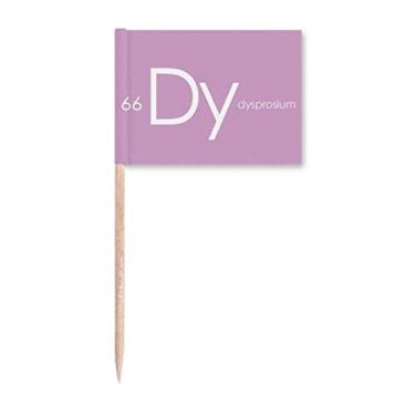 Imagem de Elementos Químicos Mesa Period Lanthanide Dysprosium Dy Bandeiras Marcador Topper Decoração de Festa