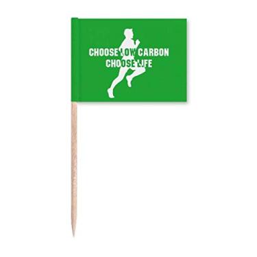 Imagem de Choose Low Carbon Choose Life – Marcador de palito de dente para decoração de festa