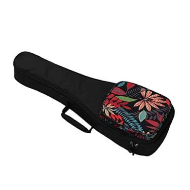 Imagem de UGPLM Estojo para Transporte Ukelele Gig Bags Armazenamento Acolchoado para Soprano Concert Tenor Proteção com Alças Ajustáveis Mochila à Prova D'águ, 21 polegadas Preto