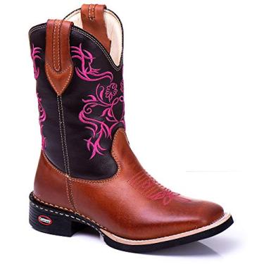Imagem de Bota Masculina Country Cano Longo Bico quadrado legitimo couro bovino 702 (38, 702pinhaopink)