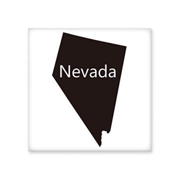 Imagem de Decalque brilhante de azulejo de cerâmica com mapa dos Estados Unidos da América de Nevada