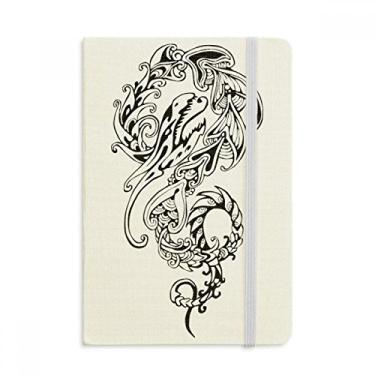 Imagem de Caderno chinês com desenho de dragão chinês, capa dura em tecido, diário clássico