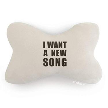 Imagem de DIYthinker Almofada para apoio de cabeça I Want A New Song para decoração de pescoço
