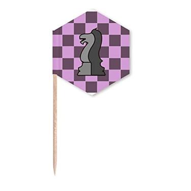 Imagem de Tabuleiro de xadrez, palitos de palito, palitos de cupcake, festa comemoração