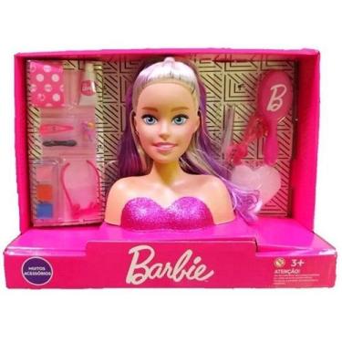 Busto Boneca Barbie Para Pentear E Maquiar Vem Com Maquiagem - Ri