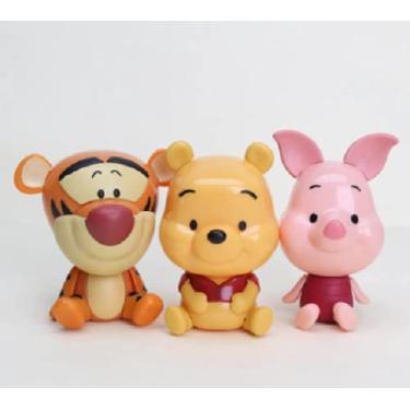 Imagem de Kit 3 Bonecos Miniaturas de Montar Ursinho Puff Leitão e Tigrão