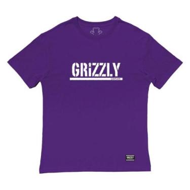 Imagem de Camiseta Grizzly Stamp Tee Masculina Roxo