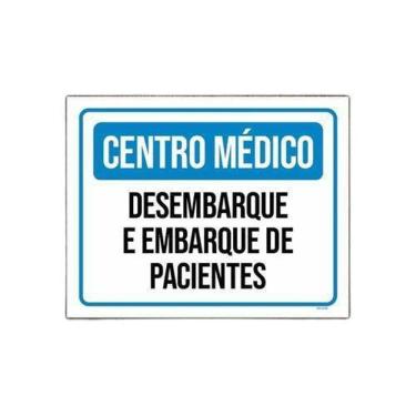 Imagem de Kit 10 Placas Centro Médico Desembarque Embarque Pacientes