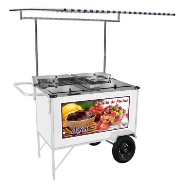 Imagem de Carrinho de Salada de Frutas Açaí Luxo com Toldo BL18P/T
