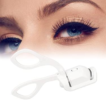 Imagem de Curvador de Cílios Aquecido, Elétrico Tipo C Recarregável 2 Modos de Aquecimento Portátil Handheld Curvadores Aquecidos Encrespadores Cílios Ferramenta Ondulação Curvador