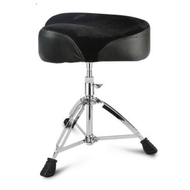 Imagem de Banco Assento P/Bateria Regulagem A Rosca,Acolchoado,Cromado