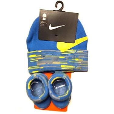 Imagem de Nike Baby Boys Big Swoosh conjunto de bota e chap u estampado 0-6 m