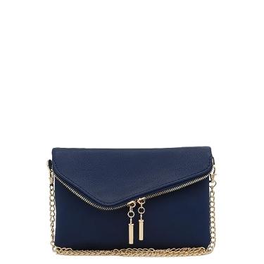 Imagem de FashionPuzzle Bolsa de noite com envelope, Azul marino, One Size