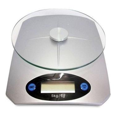 Imagem de Balança Digital 1G Até 5Kg Cozinha Alta Precisão Alimento Vidro Temperado Praticidade Kl