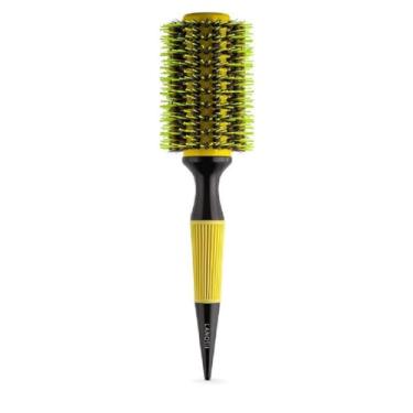 Imagem de Escova Alisadora Térmica de 33mm, Modelo Ceramic Yellow, Cor Amarelo, Lanossi Beauty & Care.