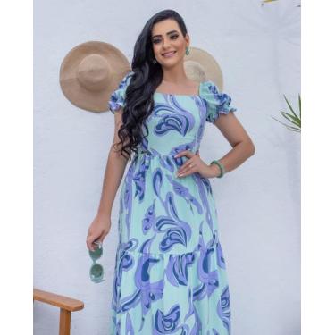 Imagem de Vestido Longo Estampado - Maite - Bella Donna