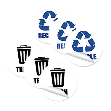 Imagem de Operitacx 1 Conjunto De 6 Folhas Rótulo De Classificação De Lixo Rótulo De Lata De Lixo Decalques De Adesivos De Lixo Rótulos De Lata De Lixo Triagem De Lixo Ampla Lixeira De Reciclagem Pvc