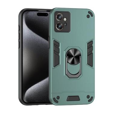 Imagem de Estojo Fino Compatible with Motorola Moto G32 Phone Case with Kickstand & Shockproof Military Grade Drop Proof Protection Rugged Protective Cover PC Matte Textured Sturdy Bumper Cases (Size : Dark gr