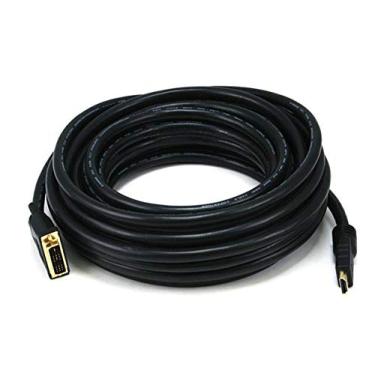Imagem de Monoprice 102753 Cabo adaptador padrão 24AWG CL2 para DVI - Preto