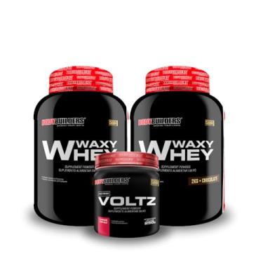 Imagem de Kit 2x Waxy Whey 2kg + Pré-treino Voltz - Bodybuilders (Grande, Chocolate)