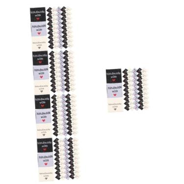 Imagem de Tofficu 750 Peças boneca de crochê tags de roupas personalizadas rótulos etiquetas de presente acessórios de costura etiqueta para fazer cartão universal Colarinho jeans pano