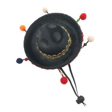 Imagem de COLLBATH lembrancinhas festa mexicana méxico mini chapéu de bola de pelo tampa do méxico mini boné chapéu méxico minichapéu de carnaval boemia gorro de pompom chapéu pequeno de cabelo