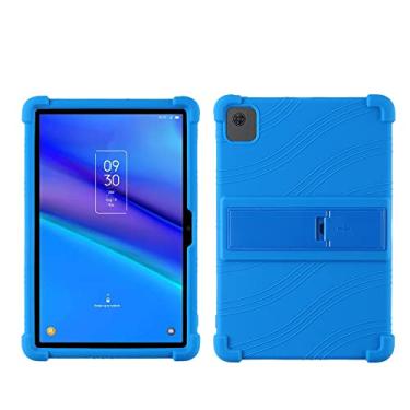 Imagem de QYiiD Capa para TCL Tab 10s 10,1 polegadas FHD modelo 9081X/TCL Tab 10 5G TCL-9183W 2022, capa protetora de silicone leve para crianças compatível com choque macio para TCL TAB 10s 9080G 2021, azul