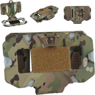 Imagem de Suporte tático do telefone do colete, montagem universal do telefone do portador da placa da placa do telefone celular da caixa para o tamanho 8.89cmx17.15cm da tela, cp