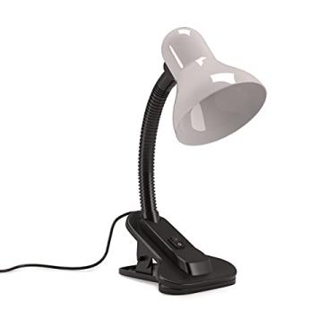 Imagem de Luminária De Mesa Articulada Viking Clip Estudo Escritório Cor: Branco