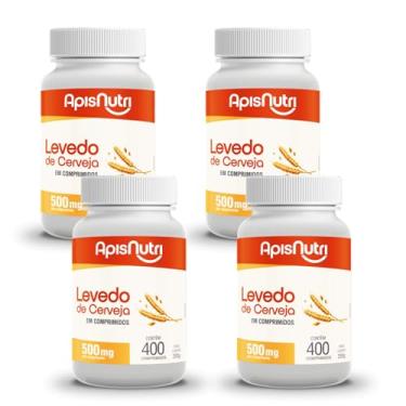 Imagem de 4x Levedo de Cerveja 500Mg 400 Comp Apsinutri