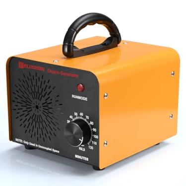 Imagem de ELIXRION Gerador de ozônio – Purificador de ar O3 de alta capacidade de 80.000 mg/h para controle de odores em casa, cozinha, carro, escritório, porão, animais de estimação e fumaça – Cobre até 6.000